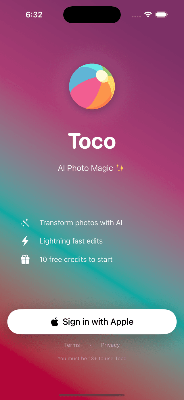Toco App Screenshot
